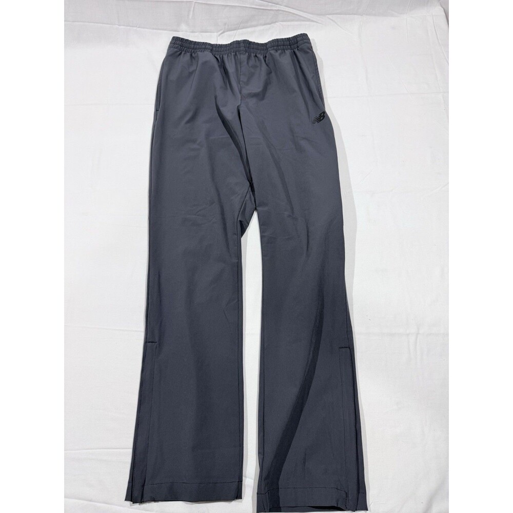 New Balance Trackpants Mens Medium Gray Ankle Zip Tech Pocket Sweatpant Athletic